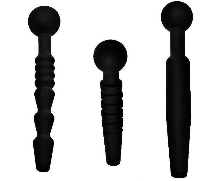 Dark Rods 3 Pc Silicone Penis Plug Set