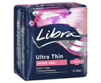 Libra Ultra Thin Super Pads - 12 Pack