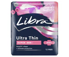 Libra Ultra Thin Super Pads - 12 Pack