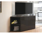 Zenova Black Corner TV Entertainment Unit