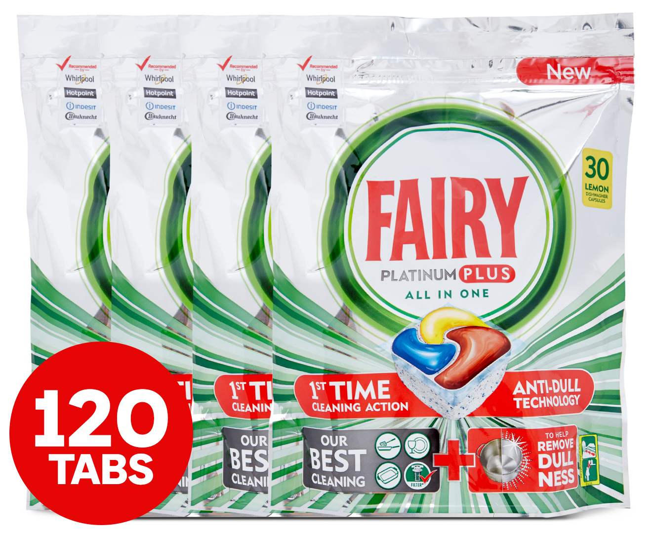 Fairy Platinum Plus Dishwasher Tablets Lemon 30 Pack