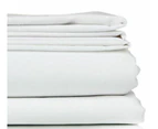 Crisp Queen Fitted Sheet - White - White