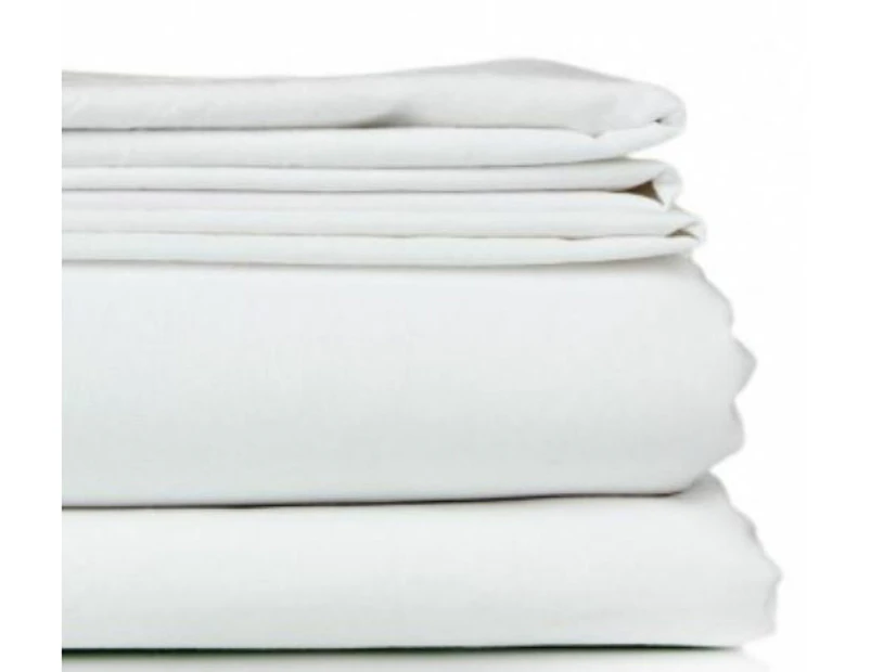 Crisp Queen Fitted Sheet - White - White