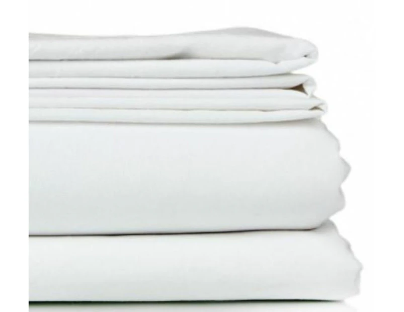 Crisp Single Fitted Sheet - White - White