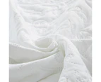Luxury Quilted Embossed Bedspread/Coverlet Queen/King Size White