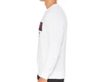 Tommy Hilfiger Men's Brush Back Fleece Crew Sweatshirt - White
