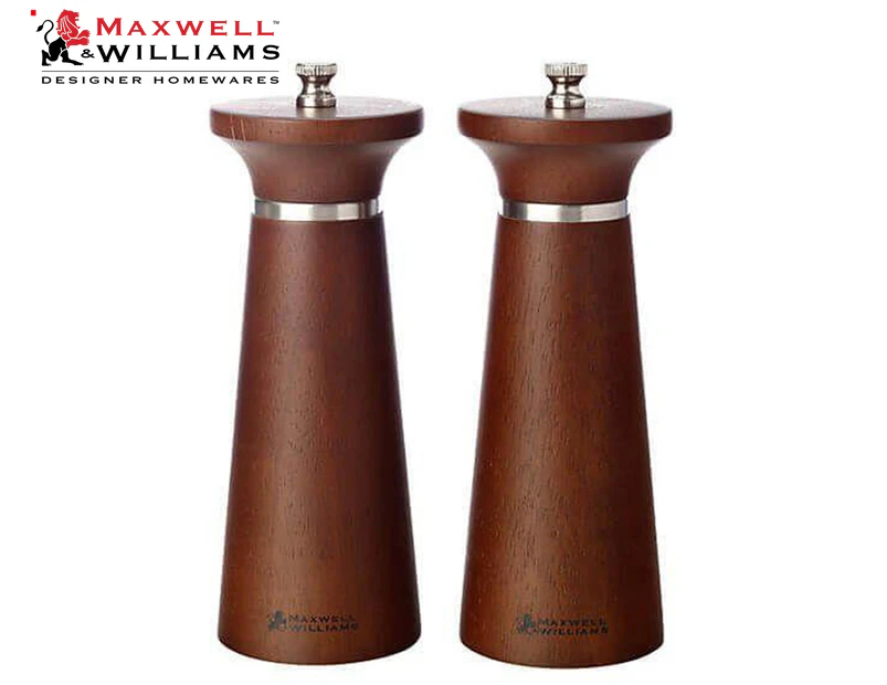 Maxwell & Williams 16cm Oslo Salt & Pepper Mill Set - Walnut