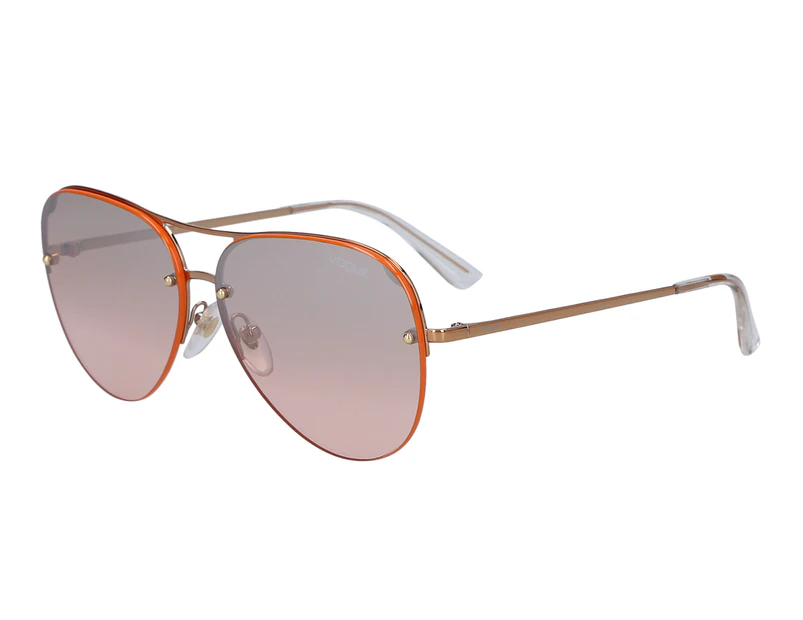 Vogue Women's VO4080S Aviator Sunglasses - Rose Gold/Pink