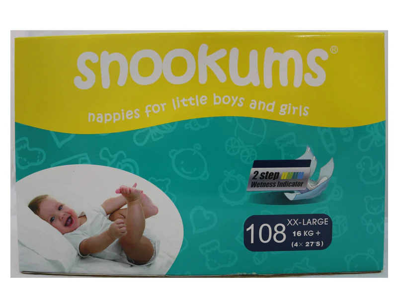 Snookums Nappies Extra Extra Large 16+KG Carton 108's