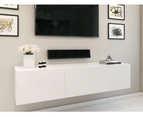 1.8m Majeston White Gloss Floating TV Cabinet