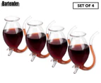 Set of 4 Bartender 75mL Hand-Blown Port Sippers