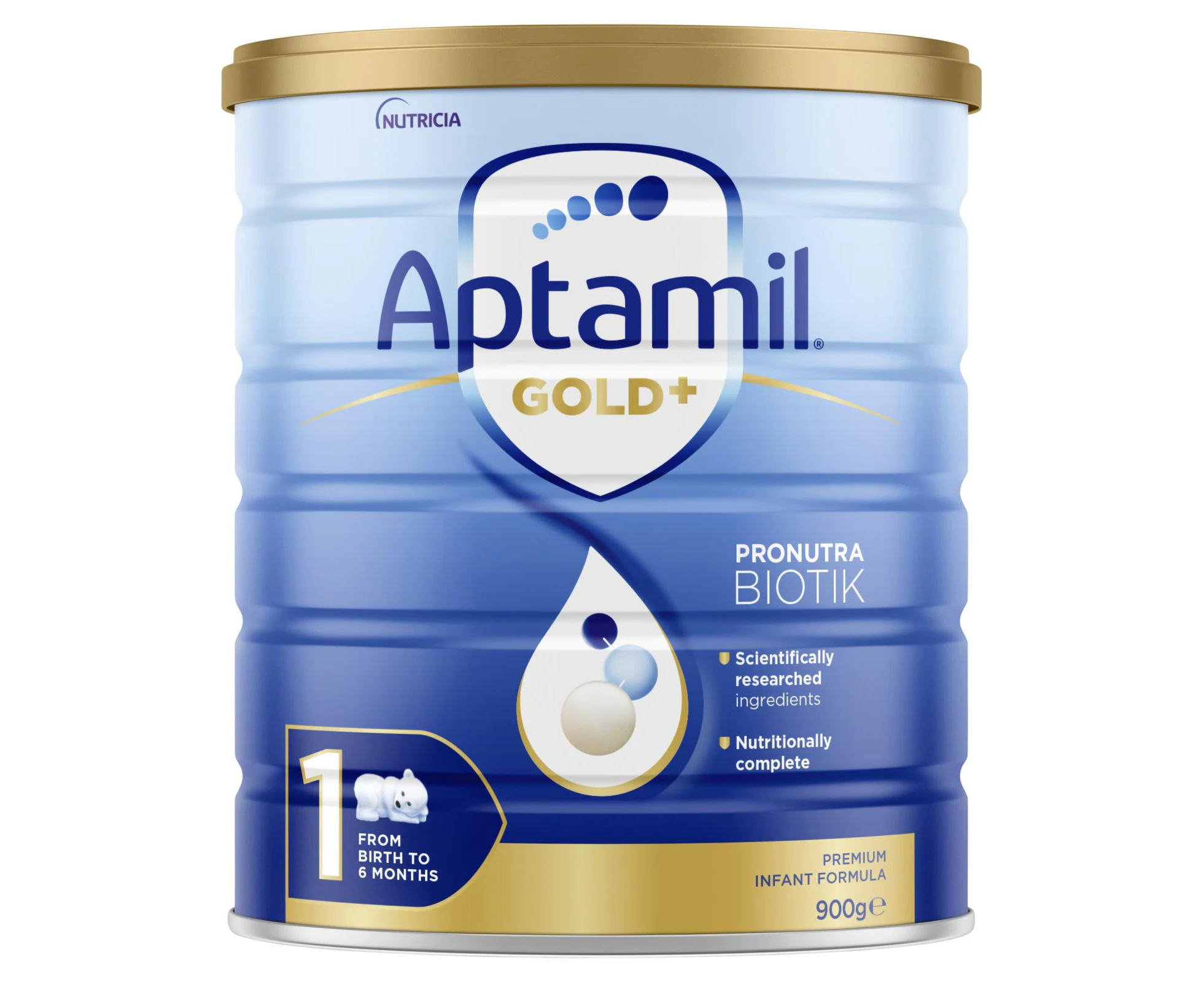 Aptamil Gold+ 1 Premium Infant Formula 0-6 Months 900g