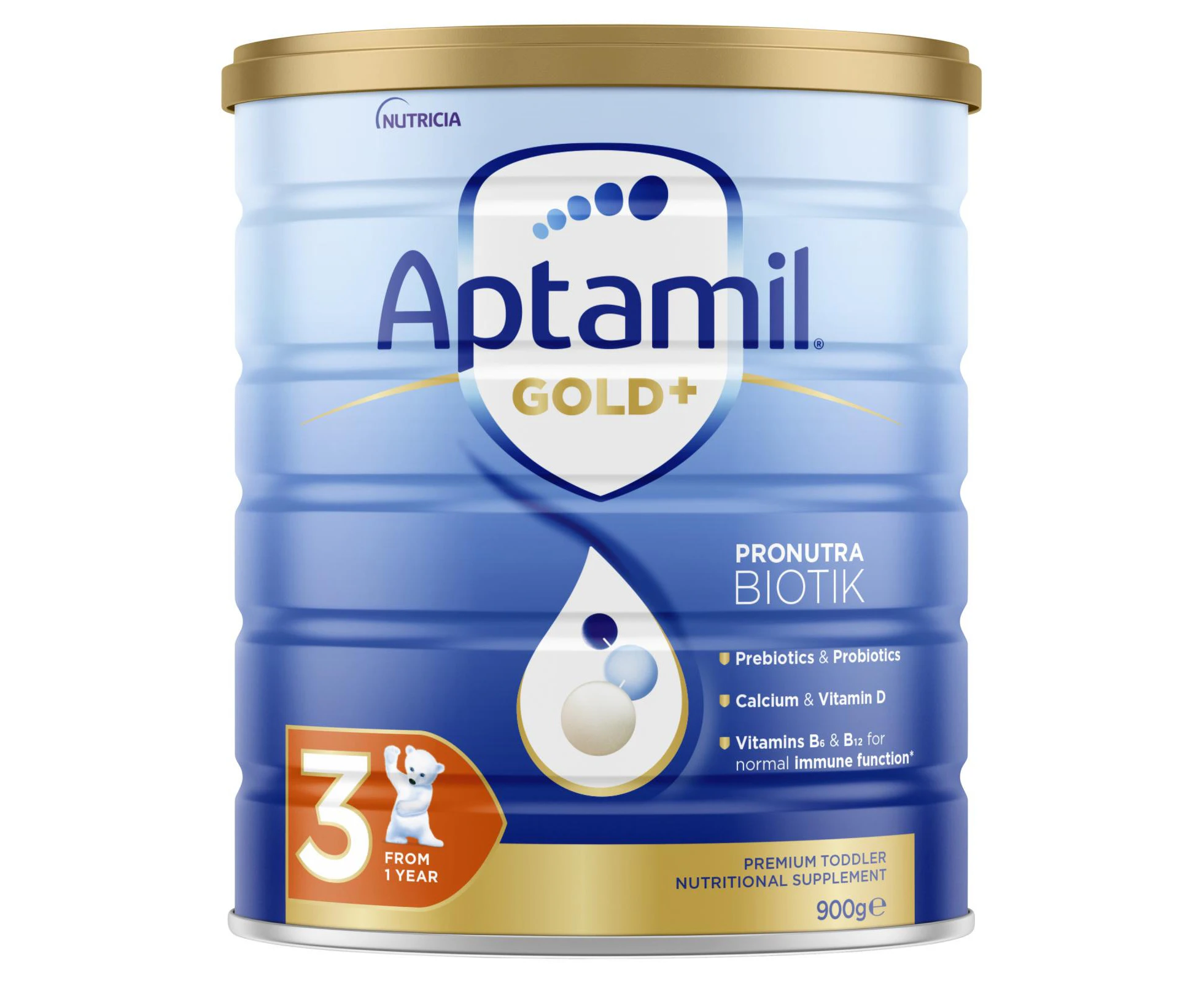 Aptamil Gold+ 3 Premium Toddler Nutritional Supplement From 12+ Months 900g