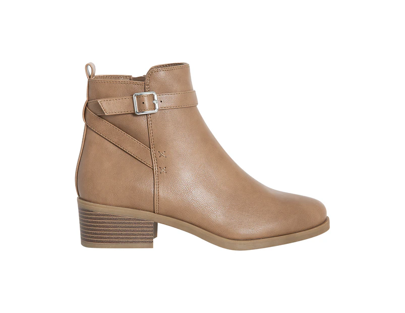 Delany Vybe Ankle Boot Low Block Heel Women's - Tan