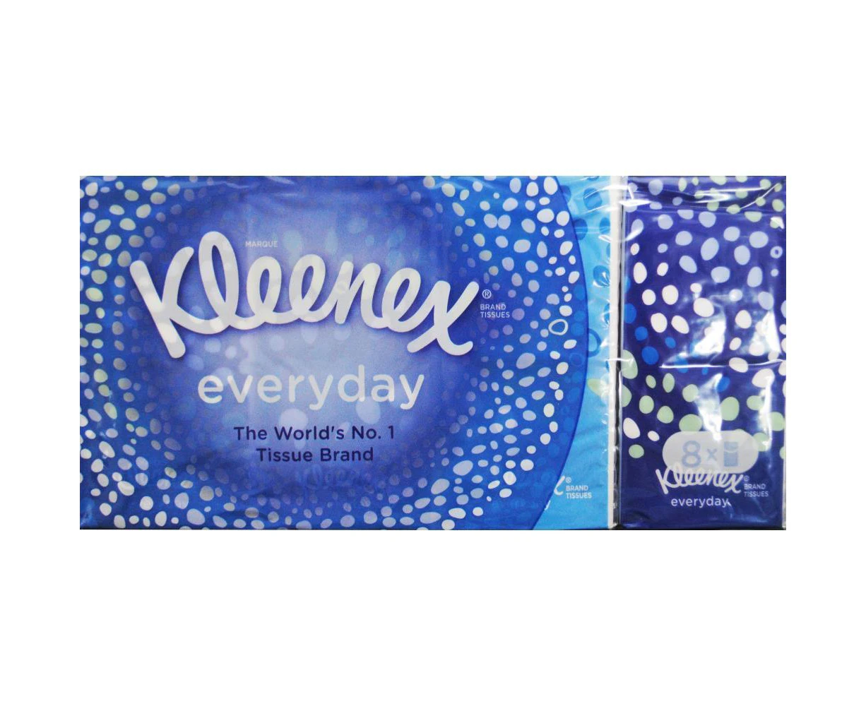 Kleenex Pocket Facial Tissues 9 x 2 Ply Pack of 8