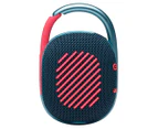 JBL Clip 4 Portable Bluetooth Speaker w Carabiner - Blue