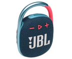 JBL Clip 4 Portable Bluetooth Speaker w Carabiner - Blue