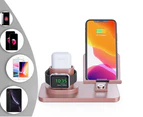 3 in 1 Aluminum Alloy Function Stand for All Apple ,iWatch Series 5/4/3/2/1, AirPods,iPad -Rose gold