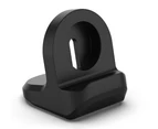 Silicone Charge Stand Holder Station Dock for Apple Watch Charger Cable-Black