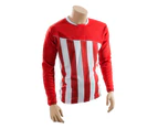 Precision Childrens/Kids Valencia Football Shirt (Red/White) - RD708