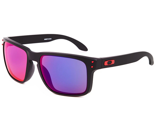 Oakley Men's Holbrook Sunglasses - Matte Black/Red Iridium