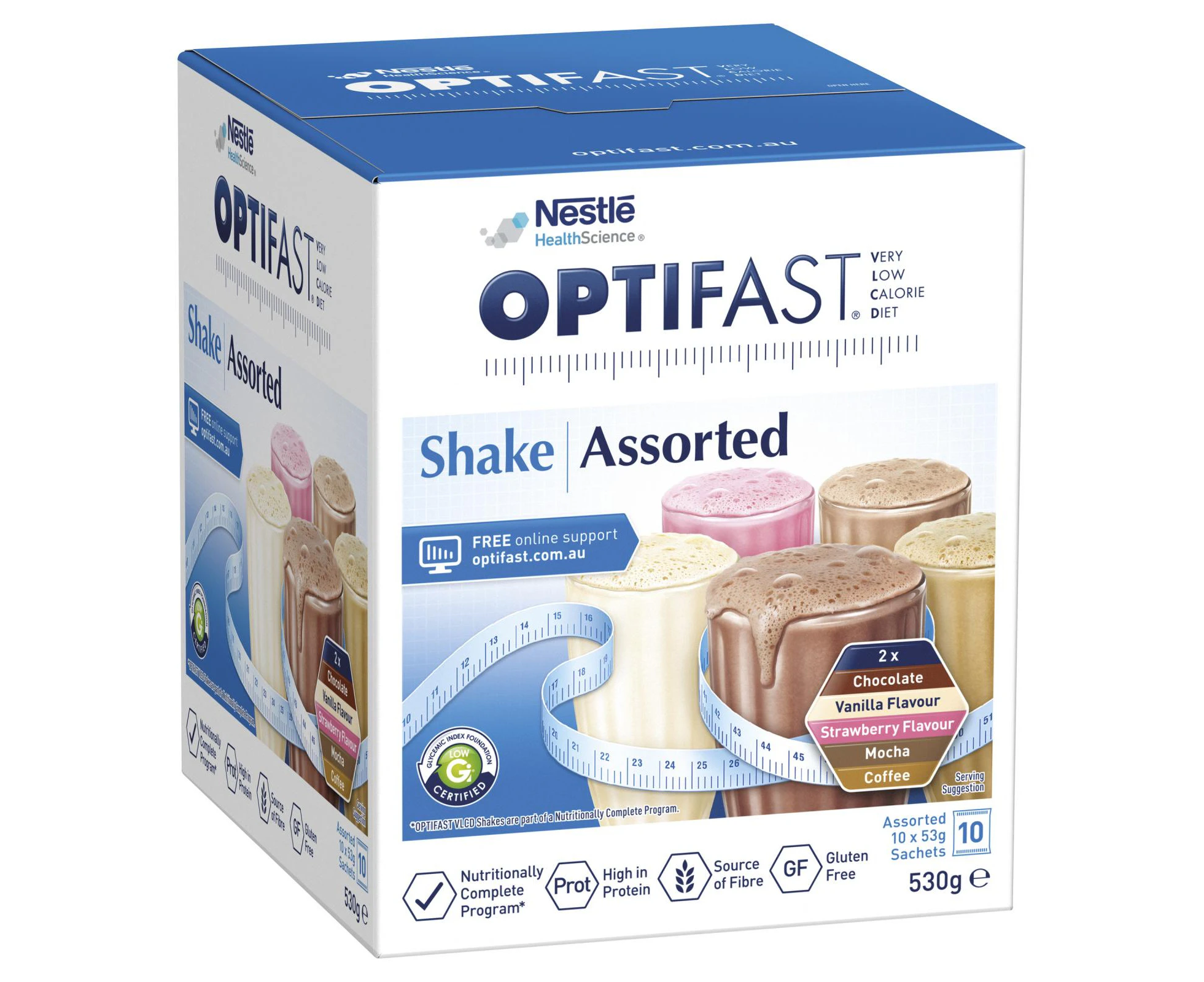 OPTIFAST VLCD Shake Assorted 10 Pack 530g