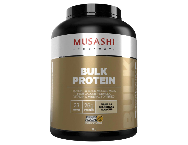 Musashi Bulk Protein Vanilla Milkshake 900g
