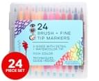 I Heart Art Brush + Fine Tip Markers 24-Pack - Assorted 1