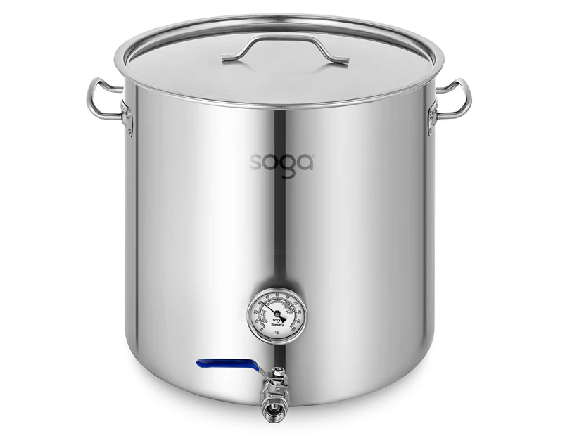 SOGA Stainless Steel Brewery Pot 98L With Beer Valve 50*50cm