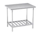SOGA 100*70*85cm Commercial Catering Kitchen Stainless Steel Prep Work Bench
