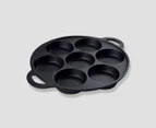 SOGA 2X 31.5cm Cast Iron Takoyaki Fry Pan Octopus Balls Maker 7 Hole Cavities Grill Mold
