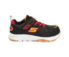 Skechers Boys Comfy Grip Trainers (Black/Red) - FS7239
