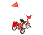 EuroTrike Kids Tandem Trike - Fire Engine Red