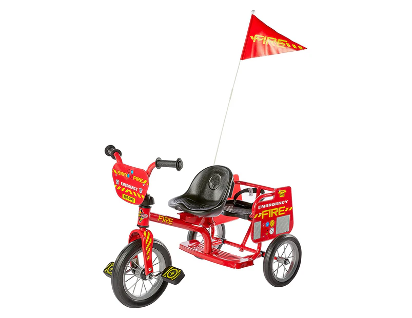 EuroTrike Kids Tandem Trike - Fire Engine Red
