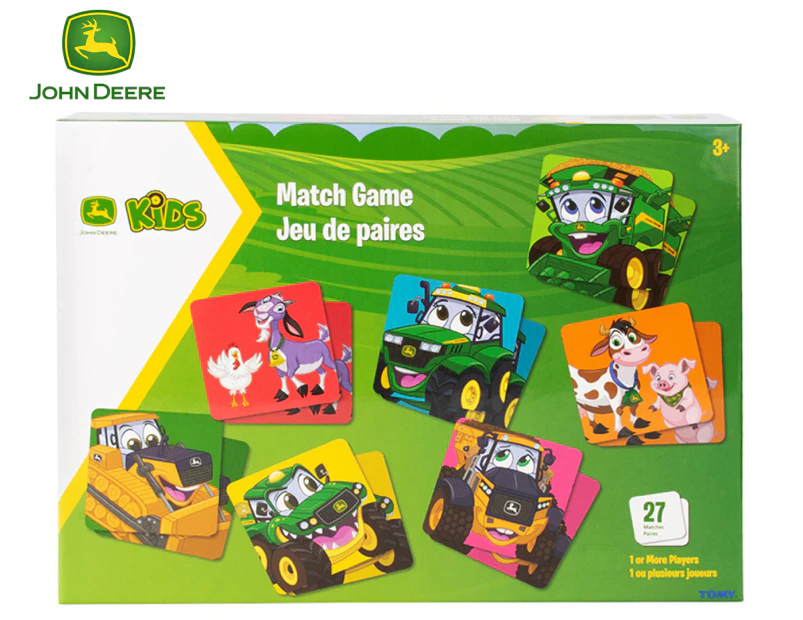 54pc John Deere Kids Match Game Children/Family Interactive Memory Card Game 3y+