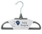 Living Textiles Baby Star Coat Hangers 6-Pack - Grey