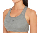 Nike Women's Swoosh Pad Sports Bra - Smoke Grey/Pure Black