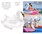 Inflatable Swan White Feathers
