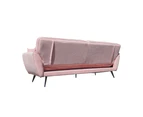 Eliane Pink 3 Seat Sofa Bed