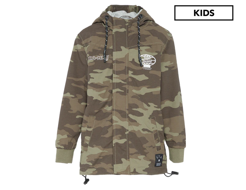 St Goliath Boys' Matty Hooded Jacket - Camouflage