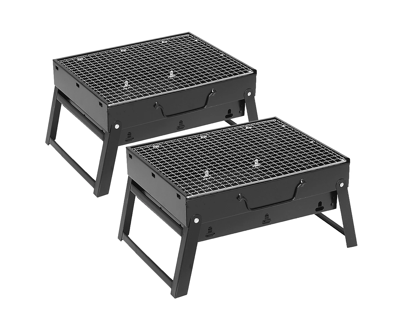 SOGA 2X Portable Mini Folding Thick Box-type Charcoal Grill for Outdoor BBQ Camping