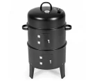 SOGA 3 In 1 Barbecue Smoker Outdoor Charcoal BBQ Grill Camping Picnic Fishing