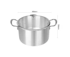 SOGA Dual Burners Cooktop Stove, 17L Stainless Steel Stockpot 28cm and 30cm Induction Casserole