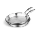 SOGA Stainless Steel Fry Pan 28cm 34cm Frying Pan Top Grade Skillet Induction Cooking FryPan