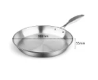 SOGA Stainless Steel Fry Pan 30cm Frying Pan Top Grade Induction Cooking FryPan