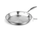 SOGA Stainless Steel Fry Pan 24cm Frying Pan Top Grade Induction Cooking FryPan