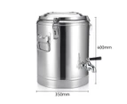 SOGA 2X 30L Stainless Steel Insulated Stock Pot Dispenser Hot & Cold Beverage Container With Tap