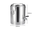 SOGA 22L Stainless Steel Insulated Stock Pot Dispenser Hot & Cold Beverage Container With Tap