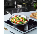 SOGA 36cm Stainless Steel Fry Pan Induction Cooking Pan with Handle