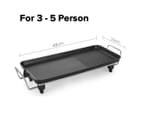 SOGA 48cm Electric BBQ Grill Teppanyaki Tough Non-stick Surface Hot Plate Kitchen 3-5 Person 2